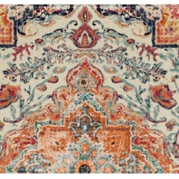 Boho Table Runner Bohemian Cottage Farmhouse Decor Dining Cloth Orange 13x120 - Picture 8 of 8